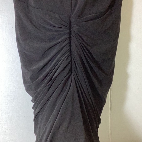 BOBBI" RUFFLED V-NECK GOWN. A - Picture 13 of 13